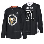 Camiseta Pittsburgh Penguins Evgeni Malkin New Season Practice Negro Camiseta Pittsburgh Penguins Evgeni Malkin New Season Practice Negro