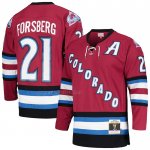Camiseta Hockey Colorado Avalanche Peter Forsberg Mitchell & Ness 2001-02 Alterno Captain Blue Line Rojo Camiseta Hockey Colorado Avalanche Peter Forsberg Mitchell & Ness 2001-02 Alterno Captain Blue Line Rojo