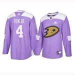 Camiseta Hockey Hombre Anaheim Ducks 4 Cam Fowler Violeta Camiseta Hockey Hombre Anaheim Ducks 4 Cam Fowler Violeta
