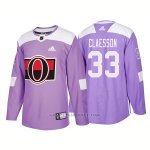 Camiseta Hockey Hombre Autentico Ottawa Senators 33 Fredrik Claesson Hockey Fights Cancer 2018 Violeta Camiseta Hockey Hombre Autentico Ottawa Senators 33 Fredrik Claesson Hockey Fights Cancer 2018 Violeta