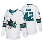 Camiseta Hockey Hombre San Jose Sharks 42 Joel Ward 2018 Blanco Camiseta Hockey Hombre San Jose Sharks 42 Joel Ward 2018 Blanco