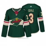 Camiseta Hockey Mujer Minnesota Wild 3 Charlie Coyle Verde Autentico Jugador Camiseta Hockey Mujer Minnesota Wild 3 Charlie Coyle Verde Autentico Jugador