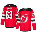 Camiseta New Jersey Devils Jesper Bratt Autentico Home Rojo Camiseta New Jersey Devils Jesper Bratt Autentico Home Rojo